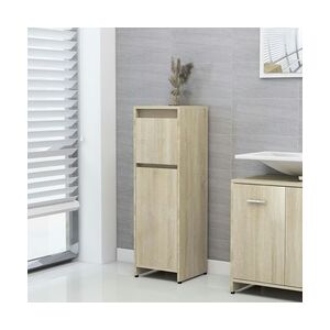 vidaXL Badezimmerschrank Sonoma-Eiche 30x30x95 cm Holzwerkstoff