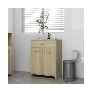 vidaXL Badezimmerschrank Sonoma-Eiche 60x33x80 cm Holzwerkstoff