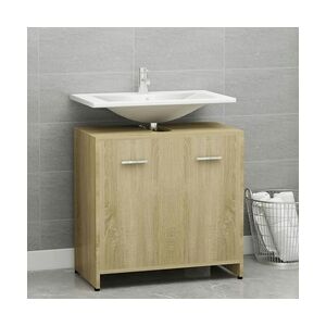 vidaXL Badezimmerschrank Sonoma-Eiche 60x33x61 cm Holzwerkstoff