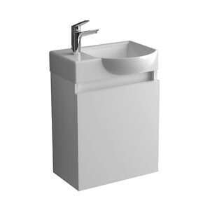 Alpenberger Gäste-WC Waschtisch   Waschbecken mit Unterschrank   Badschrank Vormontiert mit SoftClose   Keramikbecken mit Waschbeckenunterschrank Bad
