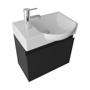 Alpenberger Waschtisch mit Unterschrank   Badmöbel Set mit Waschbecken   Badunterschrank Soft-Close Funktion Vormontiert   Gäste-WC Badezimmer Set