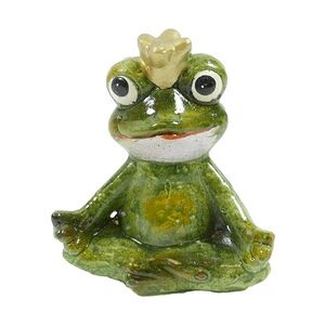 Frosch grün Keramik 8,3x4,5x9,1 cm