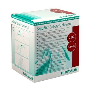 Braun SOLOFIX Safety Univers.Lanzet.21 G 1,8 mm Stichl. 200 Stück