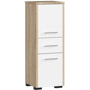 AKORD Badezimmerschrank schränke   badezimmer kommode   FIN 85 2D1SZ, 2 Türen und 1 Schublade, B30 x H85 x T30 cm, Gewicht 25 kg, auch als Hängeschrank für