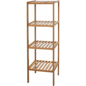 Neuwertig] Badregal HHG 550, Badezimmer Badschrank Standregal, Bambus 110x34x33cm - brown