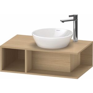 D-Neo, Waschtischunterbau wandhängend, Breite 800 x Tiefe 480mm, 1x offenes Fach seitlich links, , DE49380, Farbe: Eiche Natur - DE493803030 - Duravit