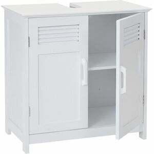 [NEUWERTIG] Waschbeckenunterschrank HHG-146, Badschrank 60x60x30cm weiß - white