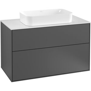 Villeroy & Boch Waschtischunterschrank „Finion“ für Schrankwaschtisch 100 × 60,3 × 50,1 cm 2 Schubladen, für Waschtischposition mittig, inkl. Beleuchtung in mittig