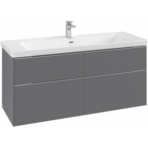 Villeroy & Boch Waschtischunterschrank „Subway 3.0“ für Schrankwaschtisch 127,2 × 42,9 × 47,8 × 47,8 cm in 4 Auszüge, Waschbecken mittig, mittig