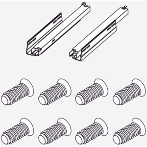 rivea Auszugsschienen-Set für Unterschrank B: 40, 60, 80, 100 cm (für 1 Auszug) und neoro Innenschublade in allen Größen, BL000972,