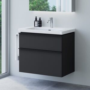 evineo ineo4 Unterschrank B: 78 cm, 2 Auszüge, mit Griff, für Villeroy & Boch Avento & Subway 3.0 Waschtisch,, BE0809BM,