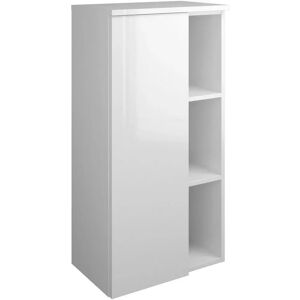 burgbad Badu Halbhoher Schrank 50 cm, 1 Tür, Anschlag links, 1 Regal, LED-Beleuchtung