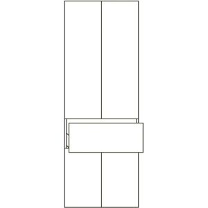 Pelipal Cassca Hochschrank 60 x 33 x 168 cm mit 1 Auszug, 4 Drehtüren, Griff C1, PG2