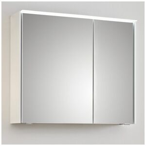 Pelipal Serie 6010 (Solitaire) Spiegelschrank 84 x 17,6 x 70,9 cm mit LED-Lichtkranz, große Tür links