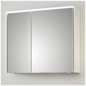 Pelipal Serie 6010 (Solitaire) Spiegelschrank 84 x 17,6 x 70,9 cm mit LED-Lichtkranz, große Tür rechts