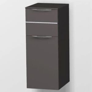 Pelipal Serie 6025 (Solitaire) Highboard 30 x 33 x 73 cm mit 1 Auszug, 1 Drehtür, Griff H1, Anschlag links