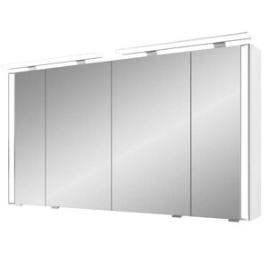 Pelipal S26 Spiegelschrank mit seitl. LED Lichtprofil 130 x 17 x 70 cm, 2 Module unten