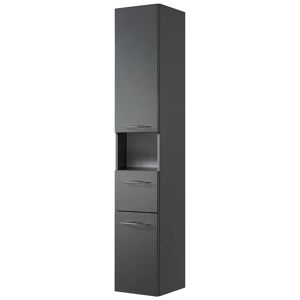 Pelipal Serie 6005 (Solitaire) Hochschrank 30 x 33 x 168 cm mit 1 offenes Fach, 1 Auszug, 2 Drehtüren, Anschlag links, Griff N1, PG2