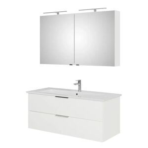 Steinkamp Living 2.0 / Villeroy & Boch Venticello CeramicPlus Badmöbel Set 120 cm mit Spiegelschrank, 2 Drehtüren