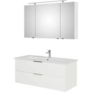 Steinkamp Living 2.0 / Villeroy & Boch Venticello CeramicPlus Badmöbel Set 120 cm mit Spiegelschrank, 3 Drehtüren