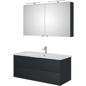 Steinkamp Living 2.0 / Villeroy & Boch Venticello CeramicPlus Badmöbel Set 120 cm mit Spiegelschrank, 2 Drehtüren