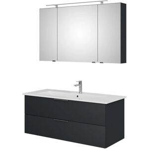 Steinkamp Living 2.0 / Villeroy & Boch Venticello CeramicPlus Badmöbel Set 120 cm mit Spiegelschrank, 3 Drehtüren