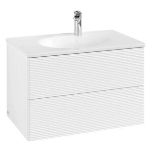 Villeroy & Boch Antao Waschbeckenunterschrank, 78,8 x 50,4 cm, 2 Auszüge, Fronten mit Struktur