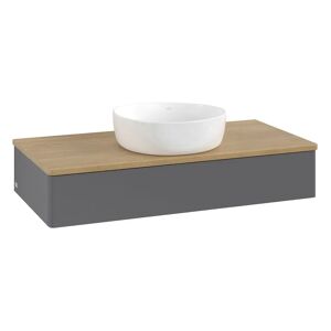 Villeroy & Boch Antao Waschbeckenunterschrank, 100 x 19 cm, 1 Auszug, Front ohne Struktur, ohne Hahnloch