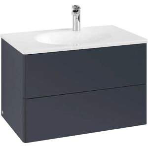 Villeroy & Boch Antao Waschbeckenunterschrank, 78,8 x 50,4 cm, 2 Auszüge, Fronten ohne Struktur, mit LED-Licht