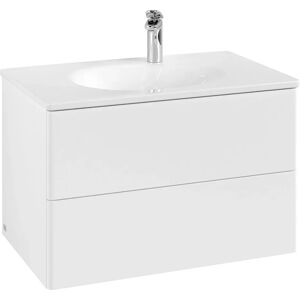 Villeroy & Boch Antao Waschbeckenunterschrank, 78,8 x 50,4 cm, 2 Auszüge, Fronten ohne Struktur, mit LED-Licht