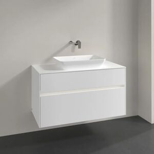 Villeroy & Boch Collaro Waschtischunterschrank 100 x 50 cm, mit 2 Auszügen und LED-Beleuchtung für Venticello Waschtisch