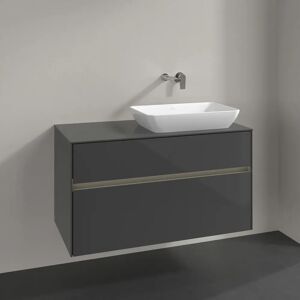 Villeroy & Boch Collaro Waschtischunterschrank 100 x 50 cm, mit 2 Auszügen und LED-Beleuchtung für Venticello Waschtisch