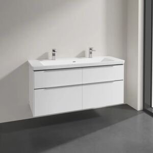 Villeroy & Boch Subway 3.0 Badmöbel-Set 130 cm, 4 Auszüge, WT für 2 Armaturen