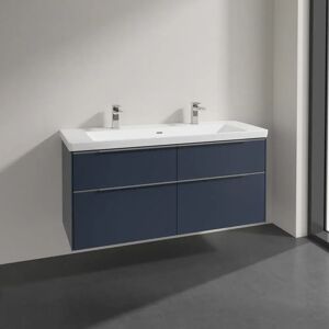 Villeroy & Boch Subway 3.0 Badmöbel-Set 130 cm, 4 Auszüge, WT für 2 Armaturen