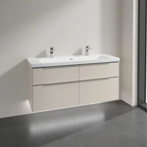 Villeroy & Boch Subway 3.0 Badmöbel-Set 130 cm mit Beleuchtung, 4 Auszüge, WT für 2 Armaturen