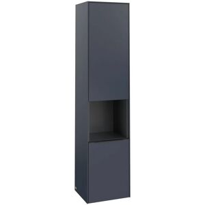 Villeroy & Boch Subway 3.0 Hochschrank, 1 offenes Fach und 2 Türen, Anschlag links, Griff volcano black