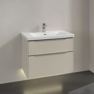 Villeroy & Boch Subway 3.0 Waschtischunterschrank 77,2 cm, 2 Auszüge, Griffe glänzend, mit LED-Licht