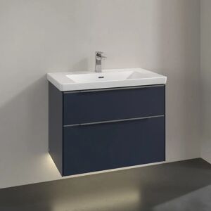 Villeroy & Boch Subway 3.0 Waschtischunterschrank 77,2 cm, 2 Auszüge, Griffe glänzend, mit LED-Licht