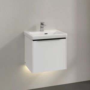 Villeroy & Boch Subway 3.0 Waschtischunterschrank 47,3 cm, 1 Auszug, Griff volcano black, mit LED-Licht