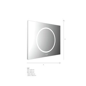Emco MI 240+ LED-Lichtspiegel, 2 Lichtausschnitt rund, Touch-Bedienfeld, 106200006000200