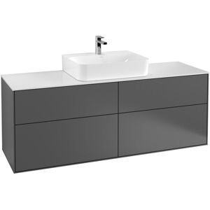 Villeroy und Boch AG Villeroy und Boch Finion Waschtischunterschrank G19200, 1600x603x501mm, mit LED- Beleuchtung, Abdeckplatte Black Matt, Farbe: Olive Matt Lacquer