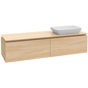 Villeroy und Boch AG Villeroy & Boch Legato Waschtischunterschrank B720, 1600x380x500mm, Waschtisch rechts, LED- Beleuchtung, Farbe: White Wood