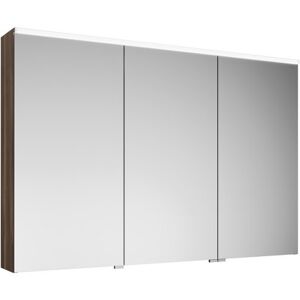 burgbad GmbH Burgbad Eqio Spiegelschrank mit horizontaler LED-Beleuchtung, 3 Türen, mittlerer Anschlag links, 1200x800mm, SPGS120R, Korpus: Frassino Dekor Cappuccino