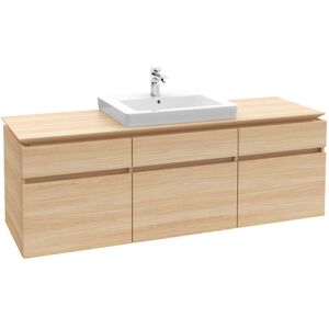 Villeroy und Boch AG Villeroy & Boch Legato Waschtischunterschrank B687, 1600x550x500mm, Waschtisch mittig, LED- Beleuchtung, Farbe: Elm Impresso