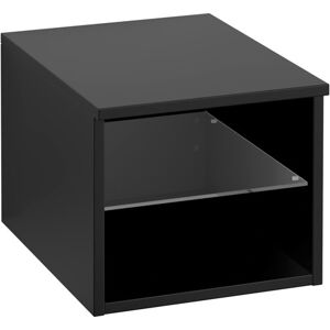 Villeroy und Boch AG Villeroy & Boch Legato Anbauschrank B724, 400x340x500mm, Modellversion links, für Aufsatzwaschtisch, Glasfachboden, Farbe: Black Matt Lacquer