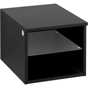 Villeroy und Boch AG Villeroy & Boch Legato Anbauschrank B724, 400x340x500mm, Modellversion rechts und mittig, für Aufsatzwaschtisch, Glasfachboden, Farbe: Black Matt Lacquer