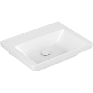 Villeroy und Boch AG Villeroy & Boch Subway 3.0 Schrankwaschtisch, 600 x 470 mm, ohne Hahnloch, ohne Überlauf, ungeschliffen, 4A7063, Farbe: weiß-alpin