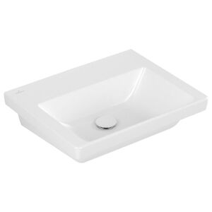 Villeroy und Boch AG Villeroy & Boch Subway 3.0 Schrankwaschtisch, 550 x 440 mm, ohne Hahnloch, ohne Überlauf, ungeschliffen, 4A70F6, Farbe: weiß-alpin