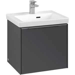 Villeroy und Boch AG Villeroy & Boch Subway 3.0, 473x432x391,5 mm,Waschbeckenunterschrank, 1 Auszug, C58002, Farbe: Front/Korpus: Graphite, Griff: Aluminium glänzend