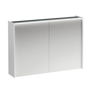 Laufen Lani Spiegelschrank, zwei Türen, mit LED-Lichtelement, 1020x210x715mm, H4037921121, Farbe: Weiß Matt